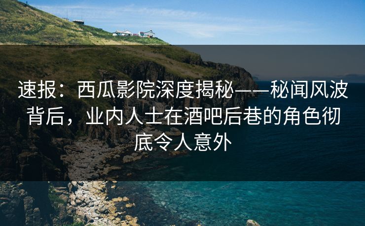 速报：西瓜影院深度揭秘——秘闻风波背后，业内人士在酒吧后巷的角色彻底令人意外